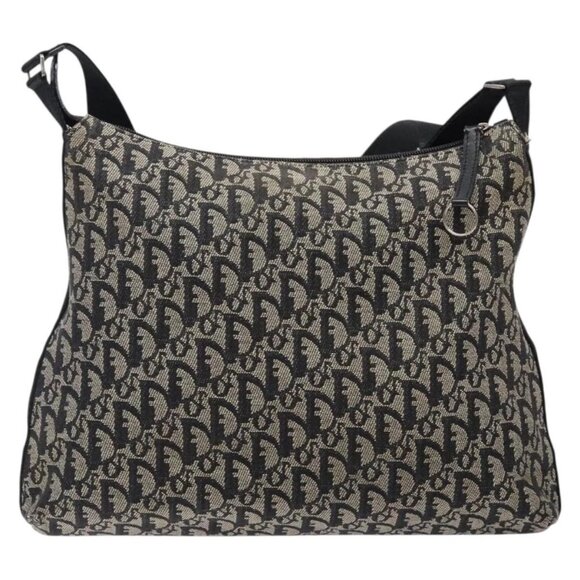 Christian Dior Trotter Canvas Shoulder Bag Black Silver Auth ep10805 - Picture 3 of 16